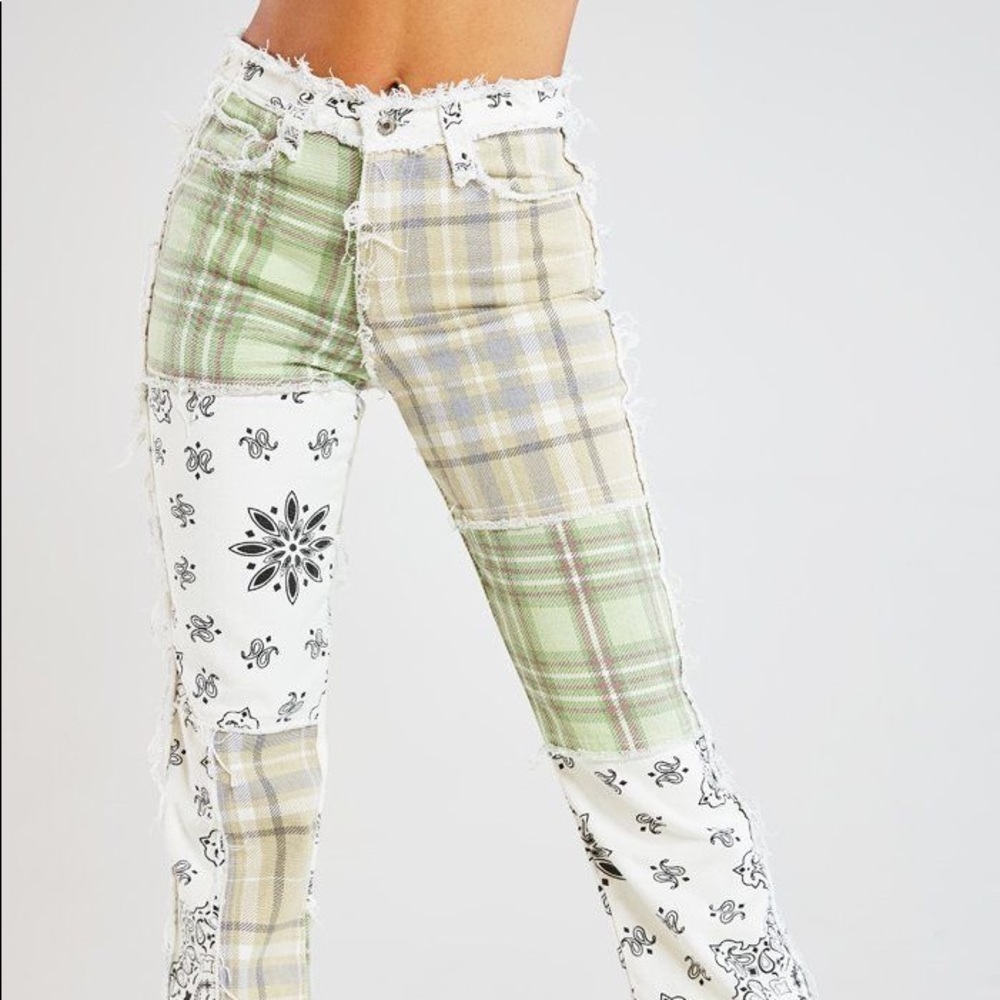 JADED LONDON PATCHWORK BANDANA BOYFRIEND JEANS!!